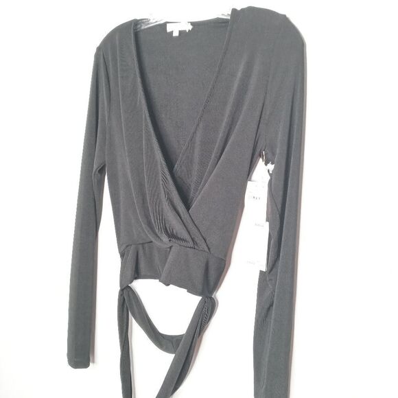 GOOD AMERICAN Shimmer Wrap Top - Picture 4 of 7